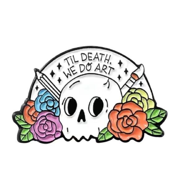 Till Death do we Art enamel pin - Picture 1 of 3